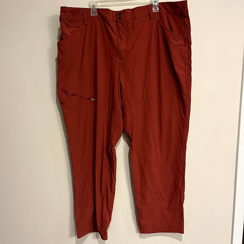 Duluth Trading AKHG Pants Roadless Slim Leg Rust Red Orange Plus Size 26W Reg